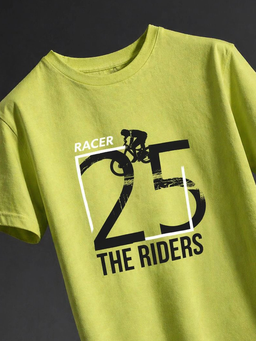 Lime Green Printed T-Shirt