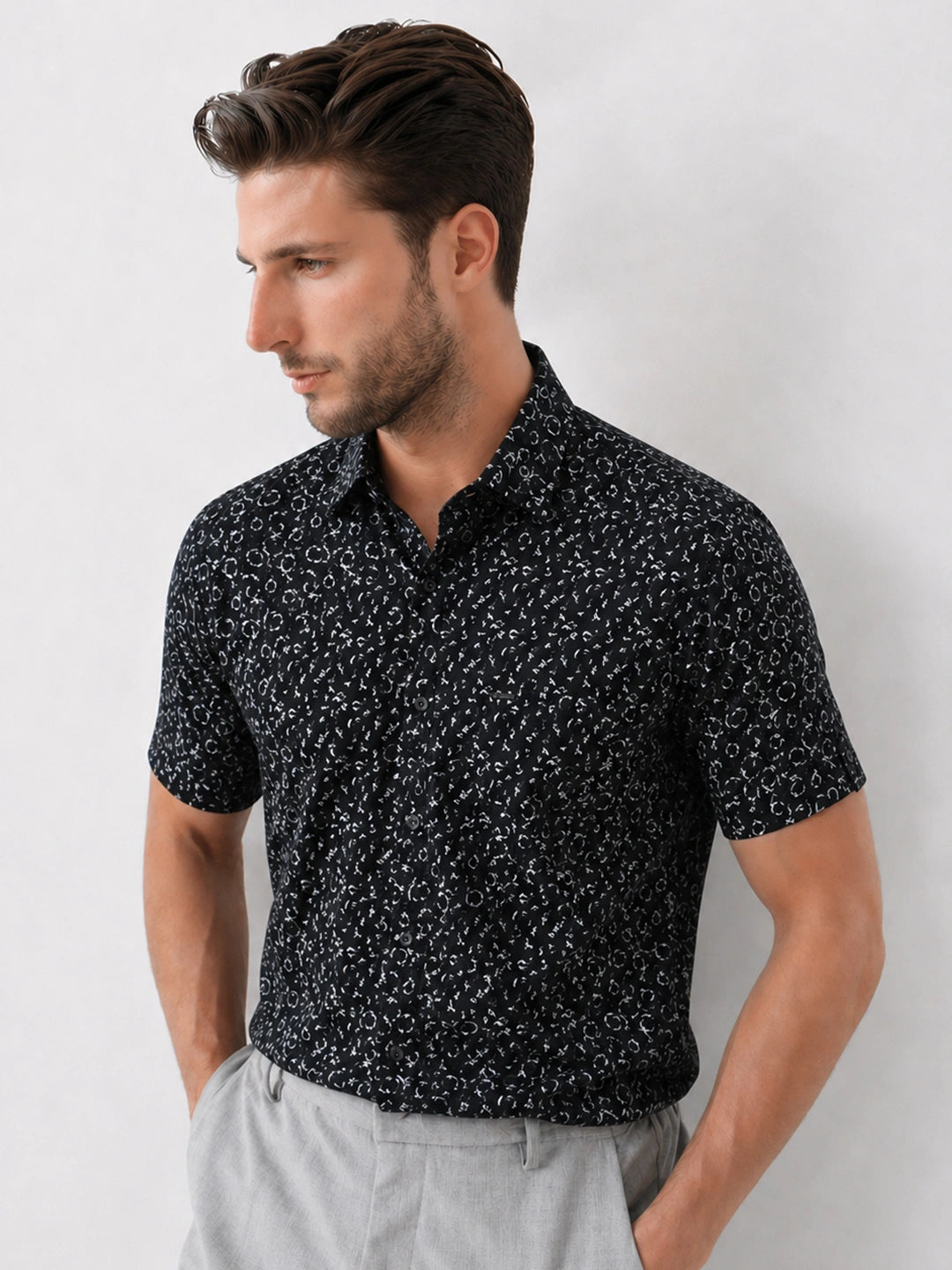 Black Printed Shirt