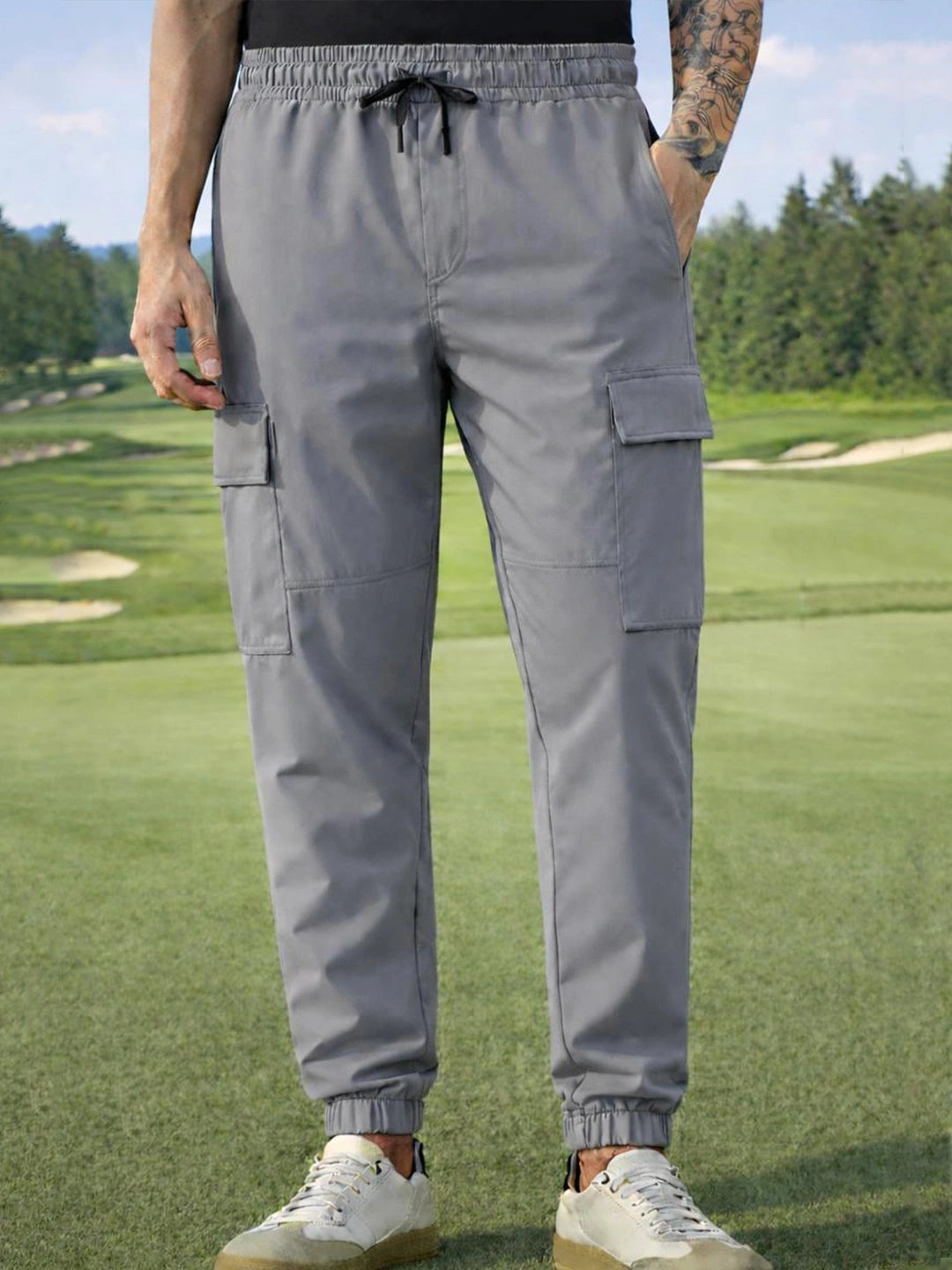 Light Grey Cargo Joggers