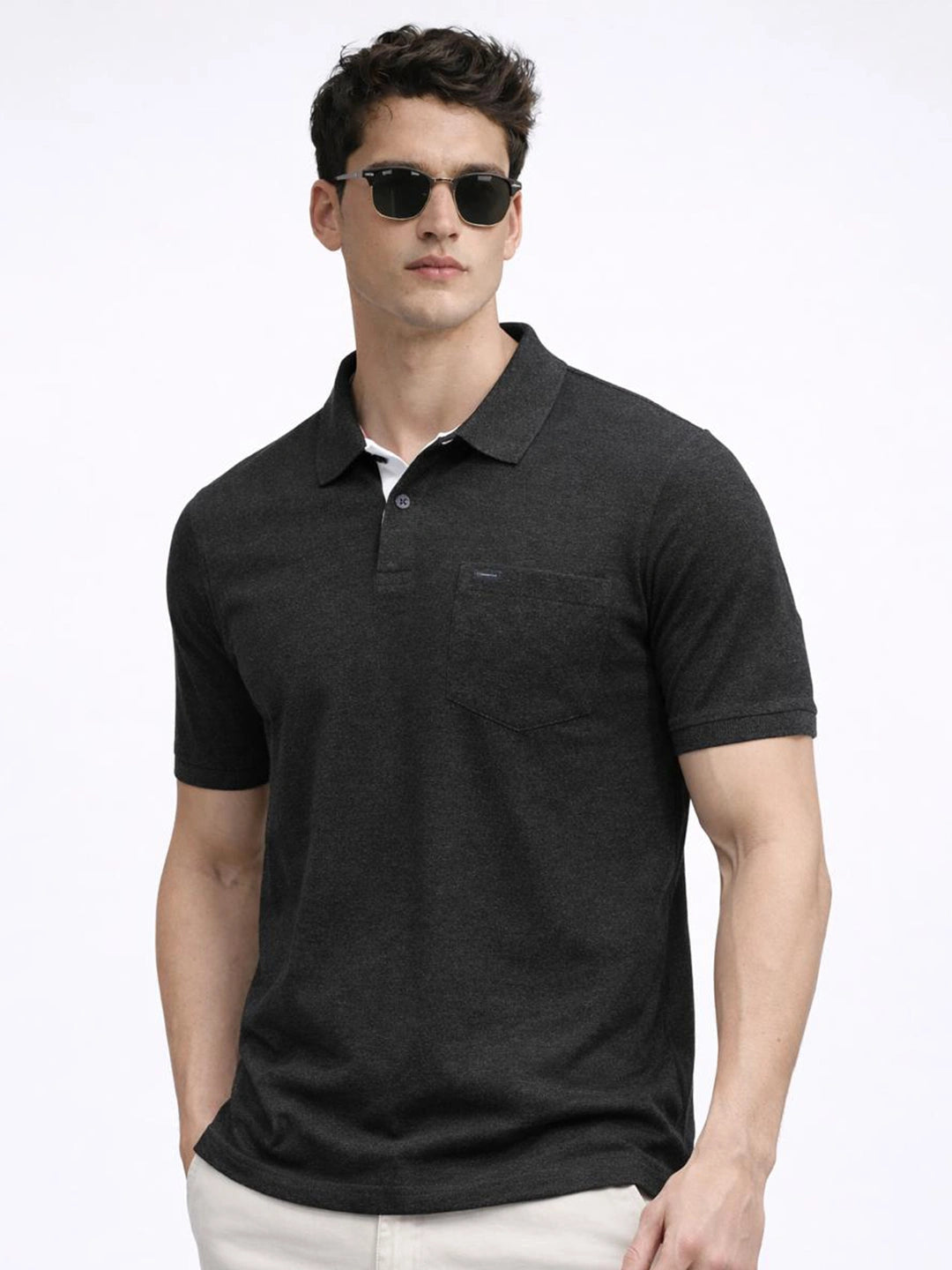 505 Cult Anthra Melange Polo T-Shirt