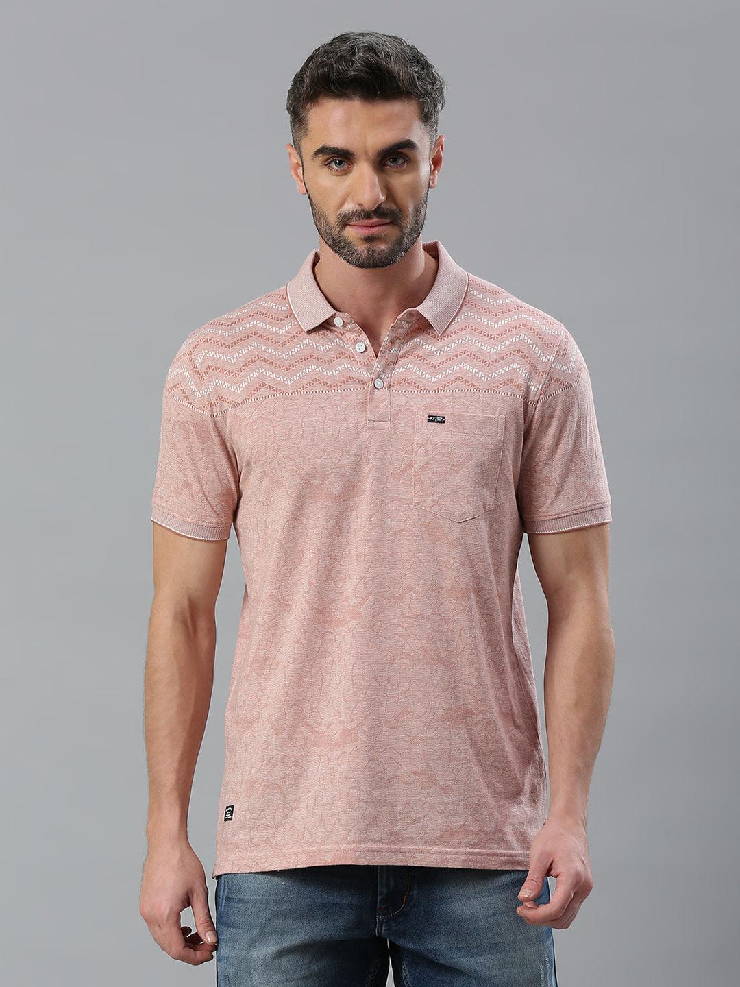 Pink Solid Polo T-Shirt