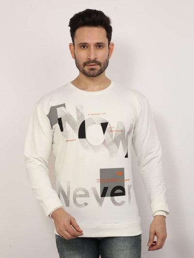 White Printed Sweatshirt
