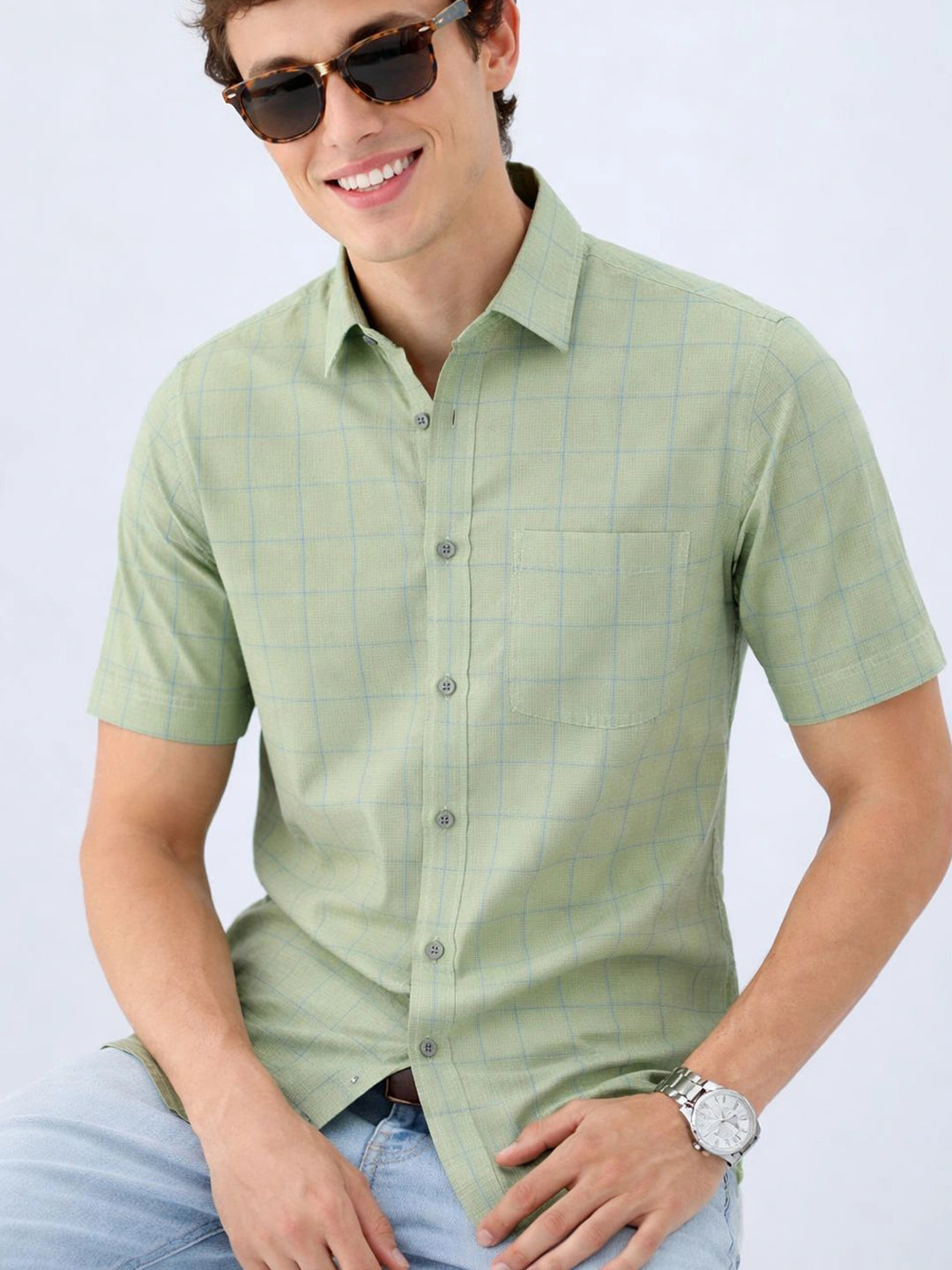 Green Primo Checkered Shirt