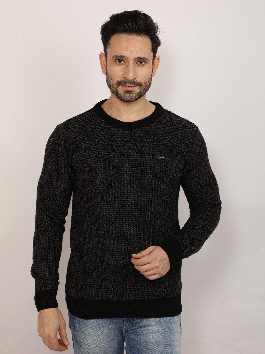 Black Jacquard Sweater