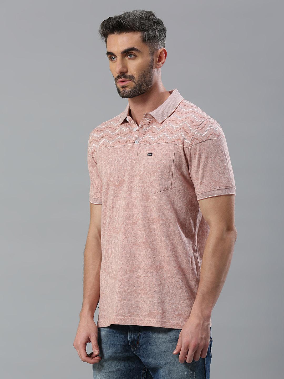 Pink Solid Polo T-Shirt