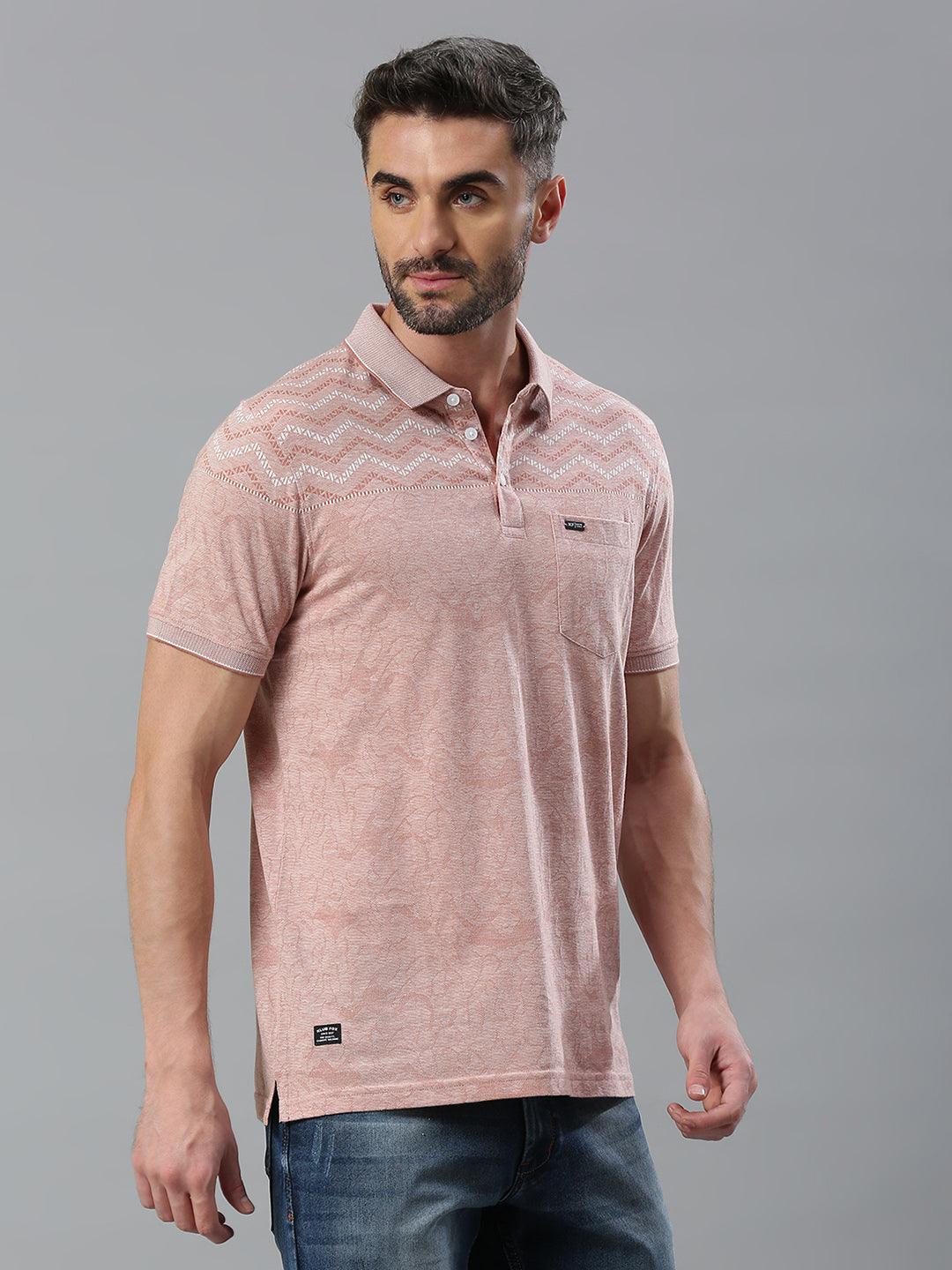 Pink Solid Polo T-Shirt