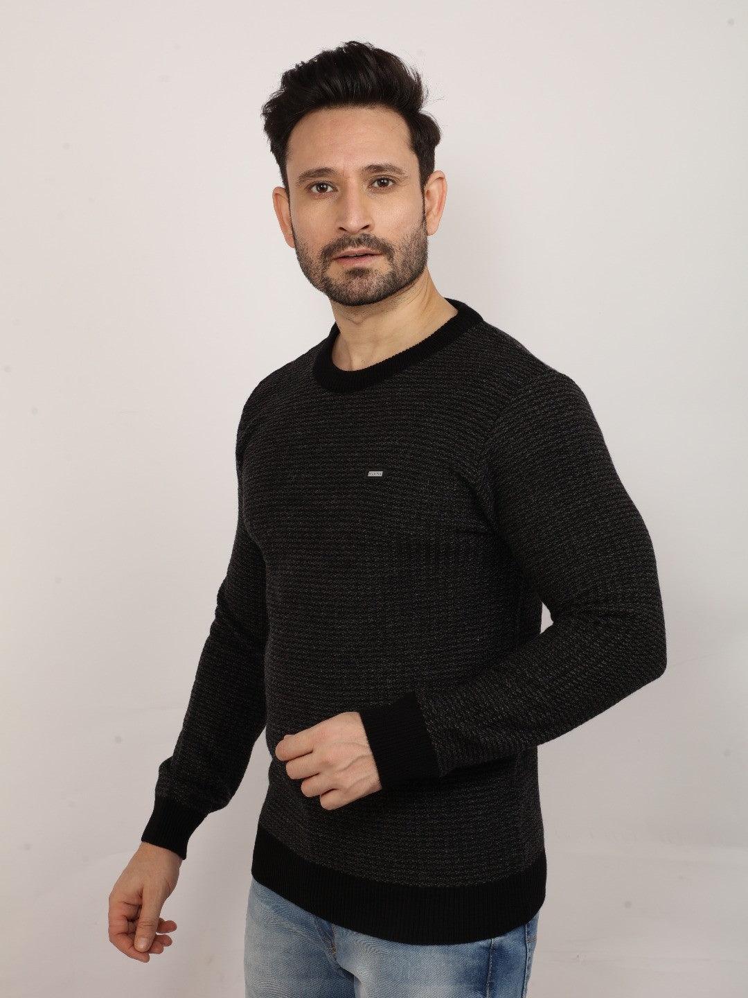 Black Jacquard Sweater