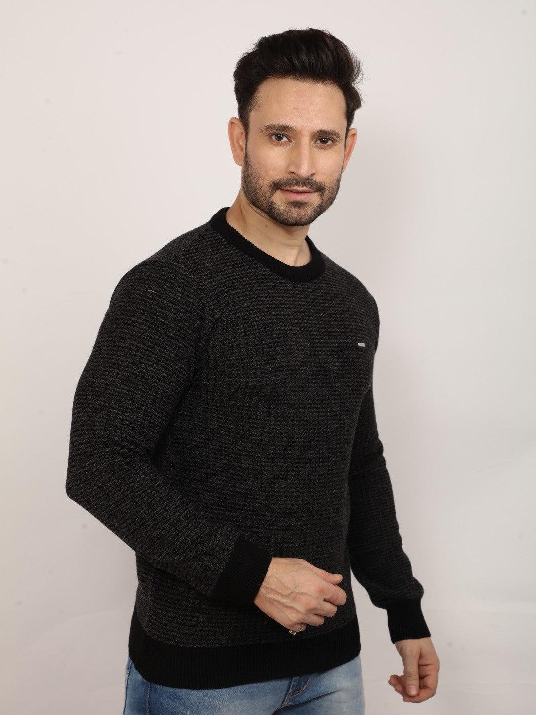 Black Jacquard Sweater