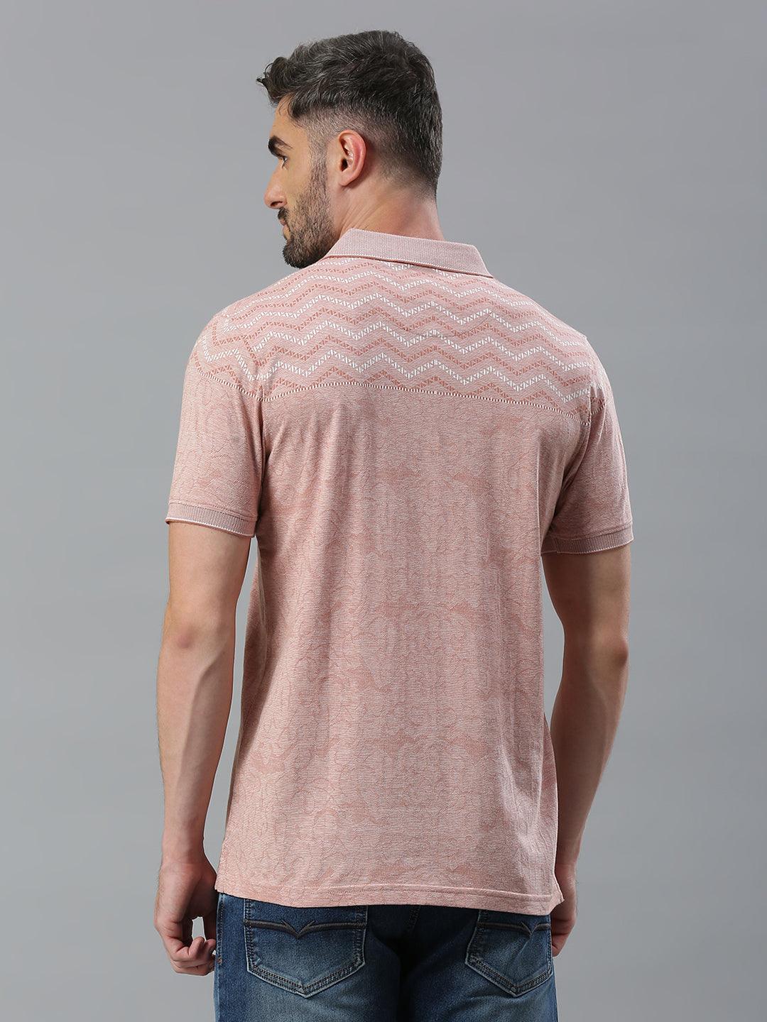 Pink Solid Polo T-Shirt