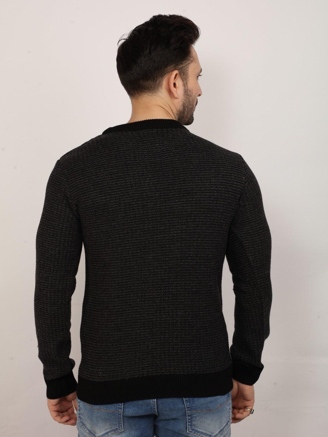 Black Jacquard Sweater