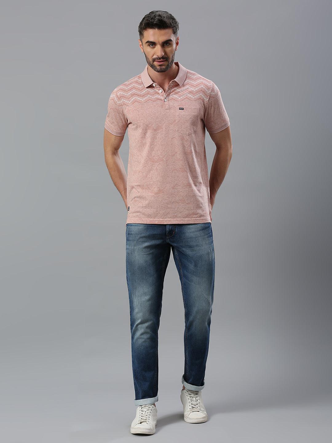Pink Solid Polo T-Shirt