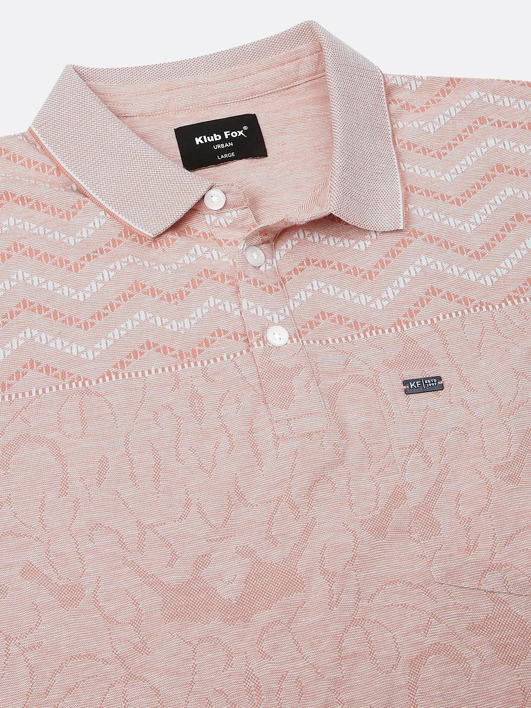 Pink Solid Polo T-Shirt