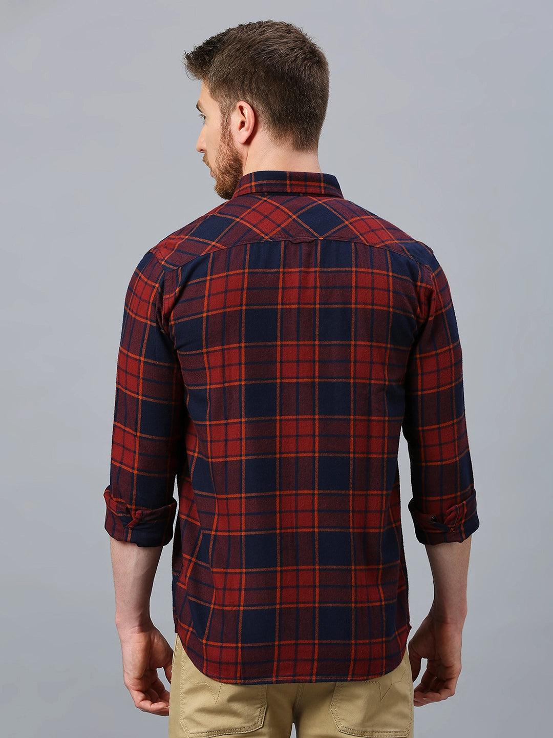 Maroon Checkered Shirt - Klub Fox
