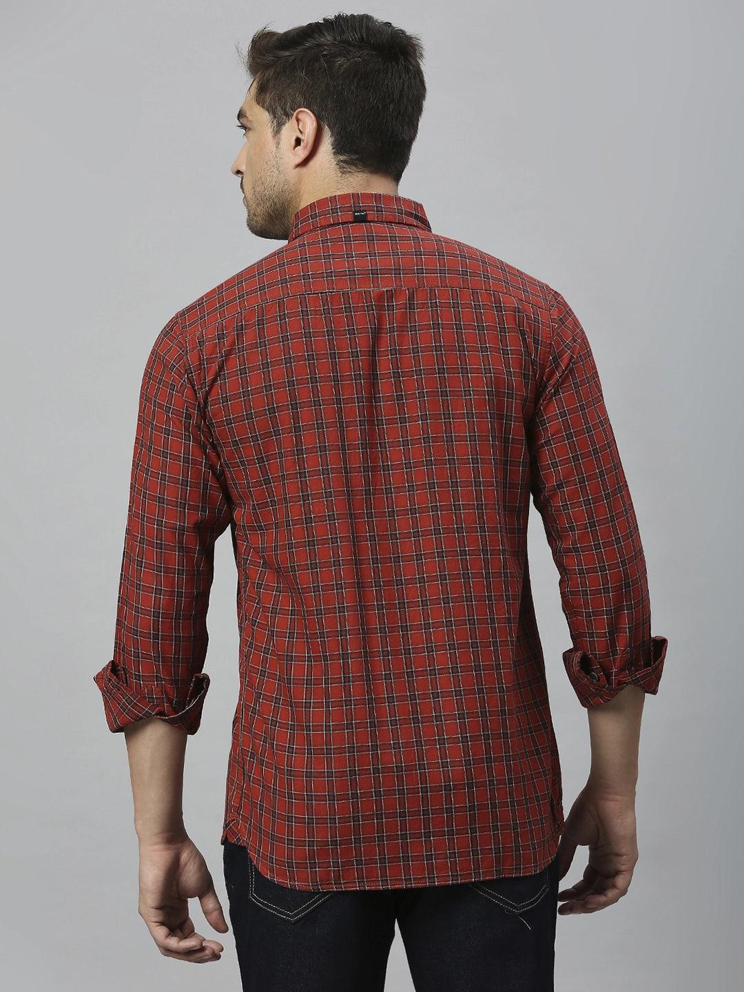 Maroon Checkered Shirt - Klub Fox