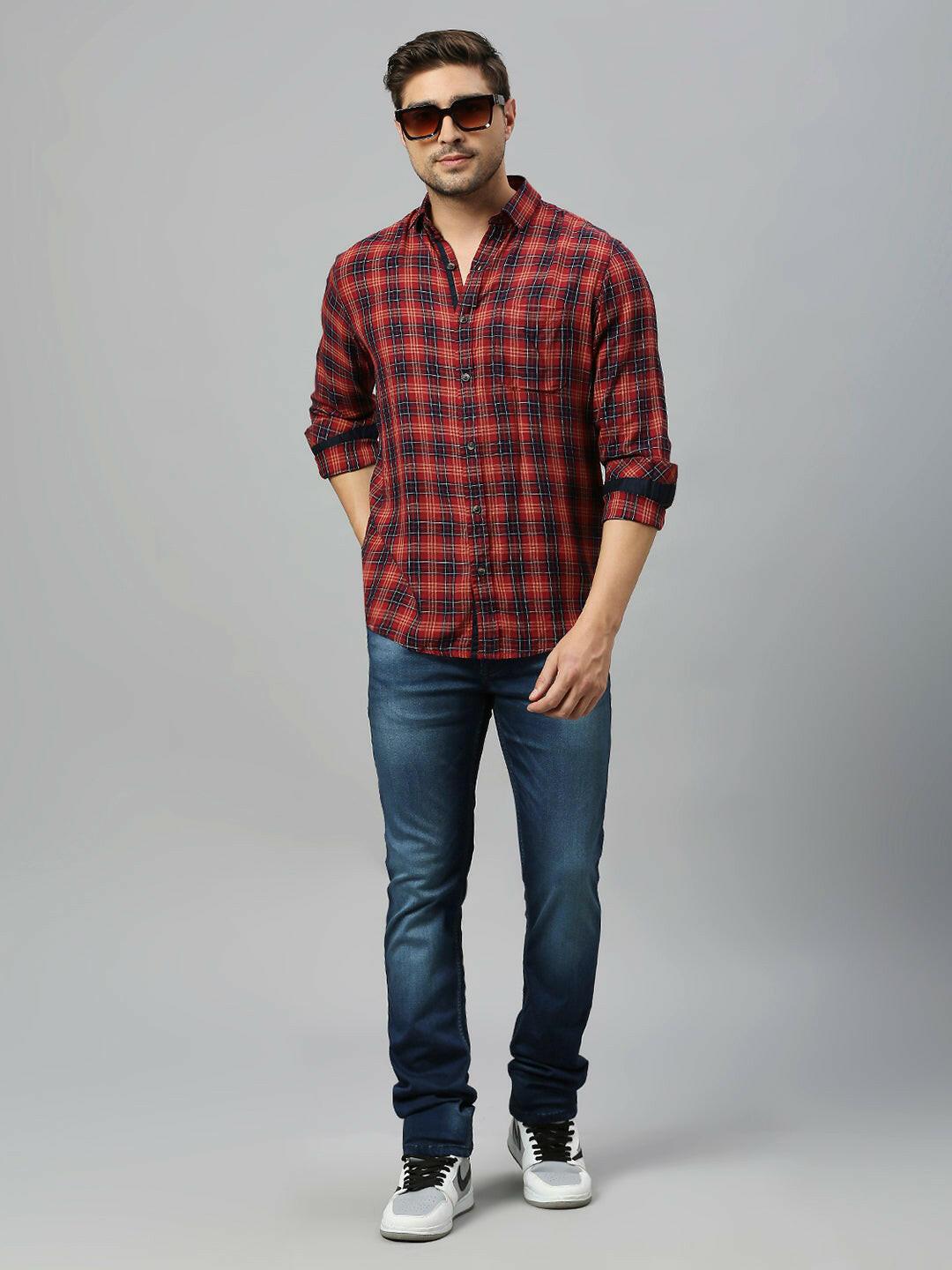 Red Checkered Shirt - Klub Fox