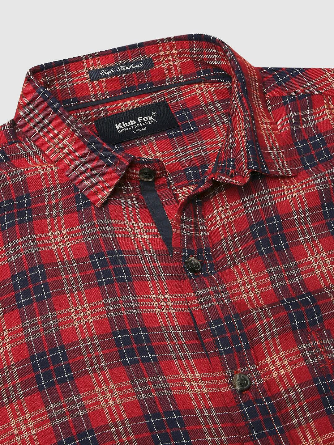 Red Checkered Shirt - Klub Fox