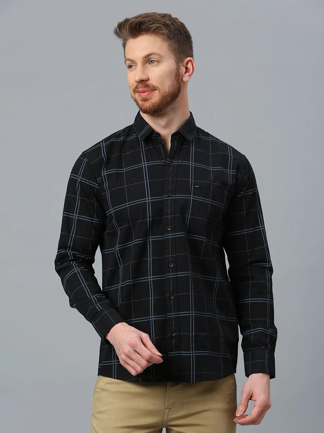 Black Checkered Shirt - Klub Fox