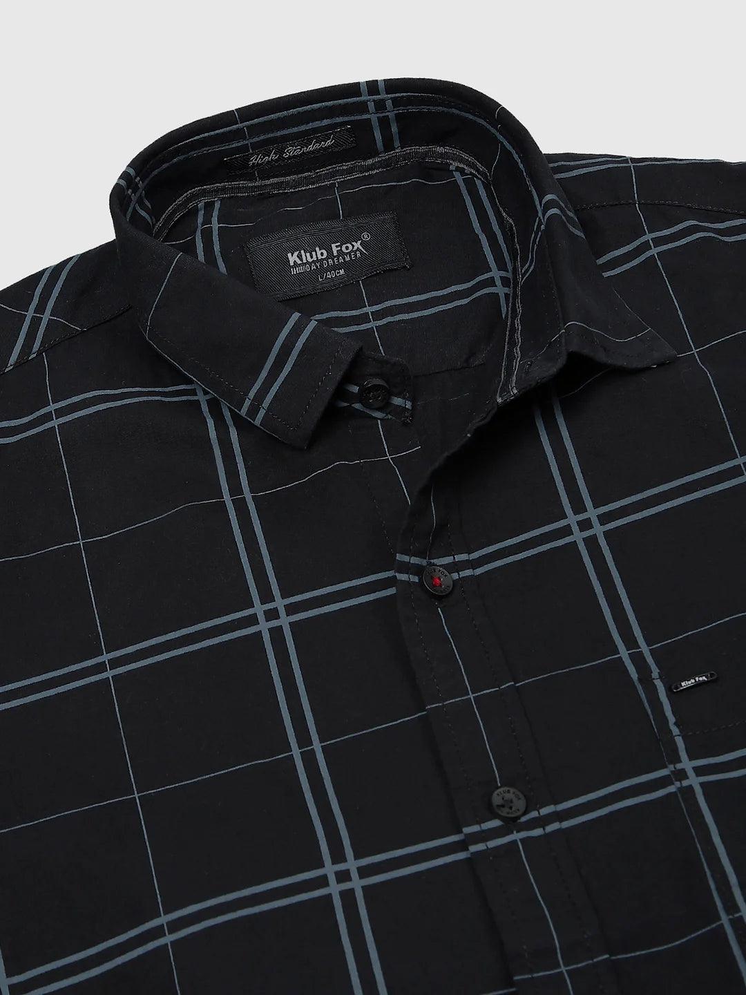 Black Checkered Shirt - Klub Fox