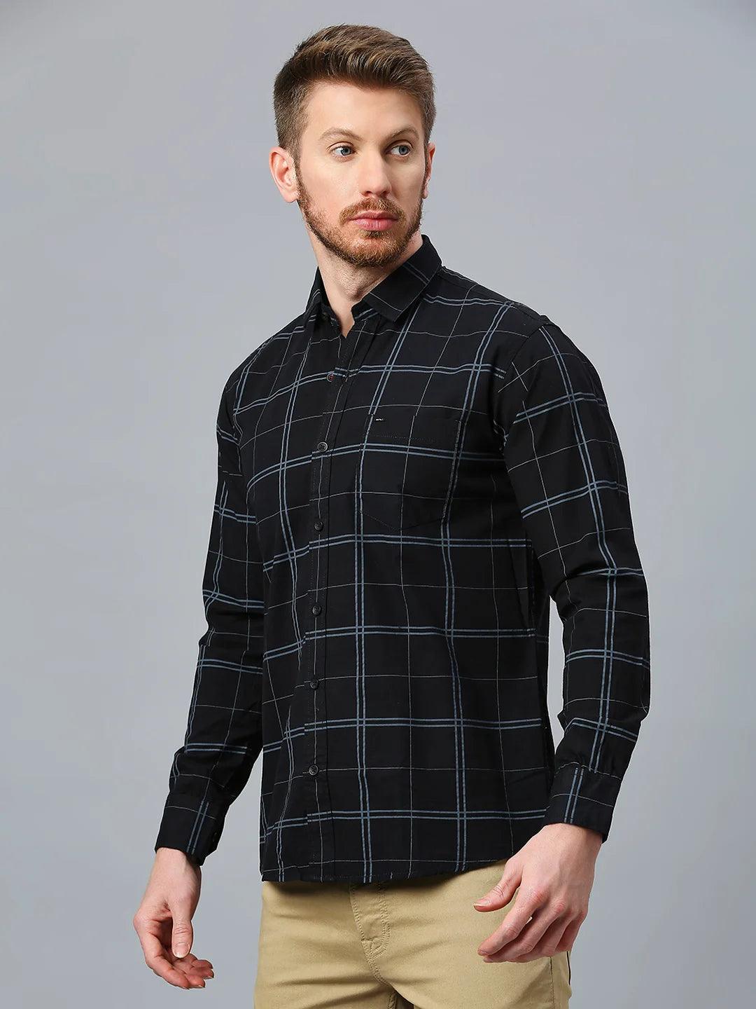 Black Checkered Shirt - Klub Fox