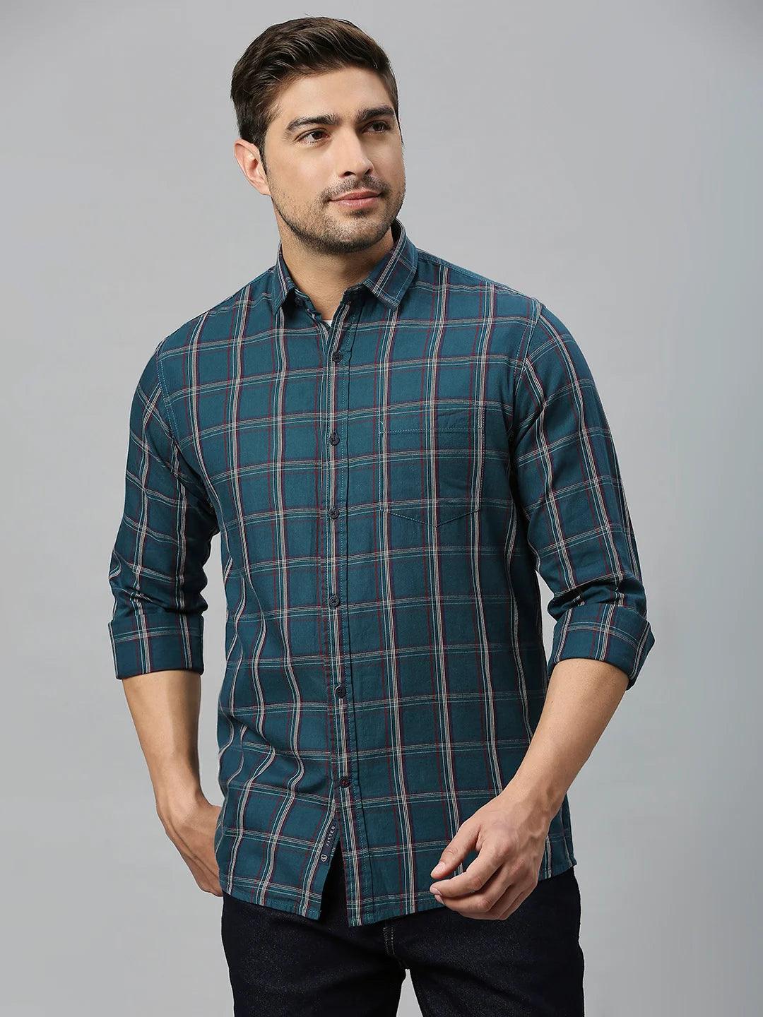 Peacock Blue Shirt - Klub Fox