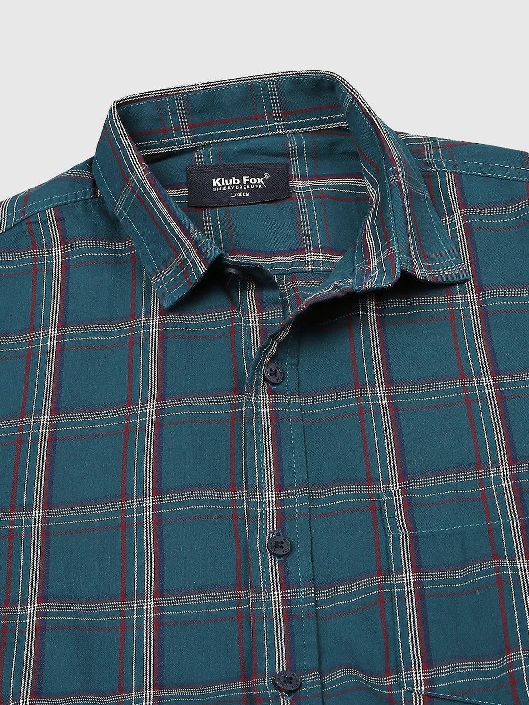 Peacock Blue Shirt - Klub Fox