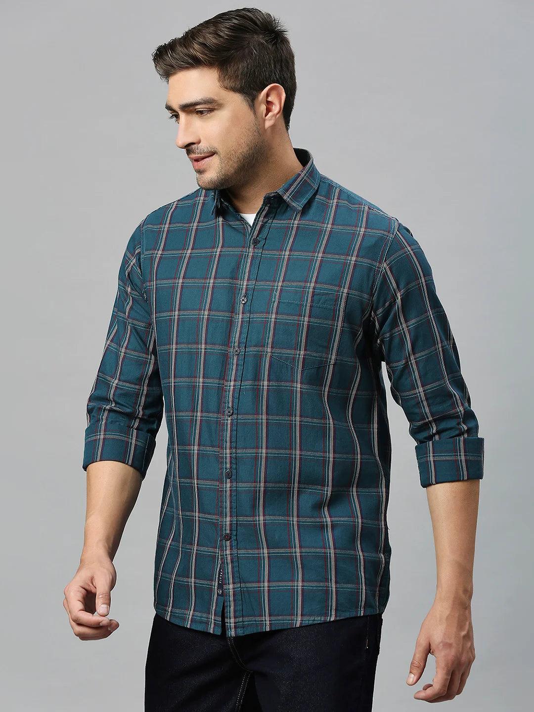 Peacock Blue Shirt - Klub Fox