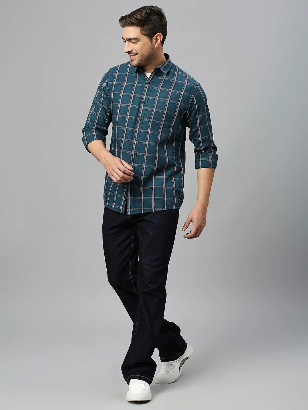 Peacock Blue Shirt - Klub Fox