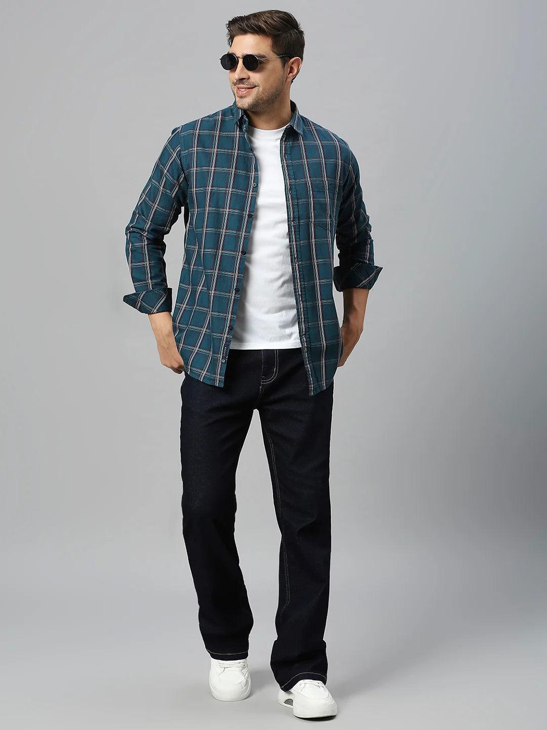 Peacock Blue Shirt - Klub Fox