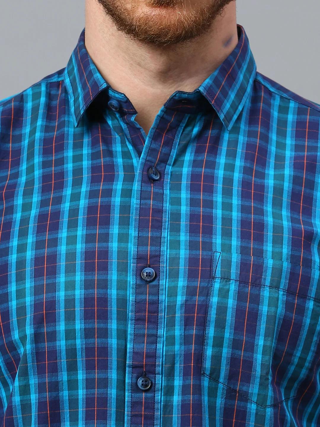 Blue Checkered Shirt - Klub Fox