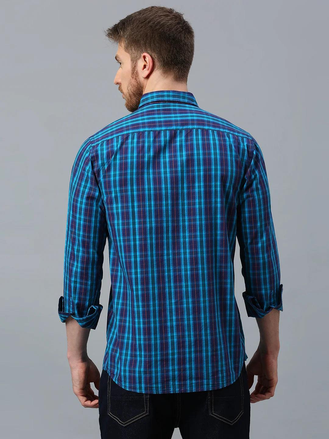 Blue Checkered Shirt - Klub Fox
