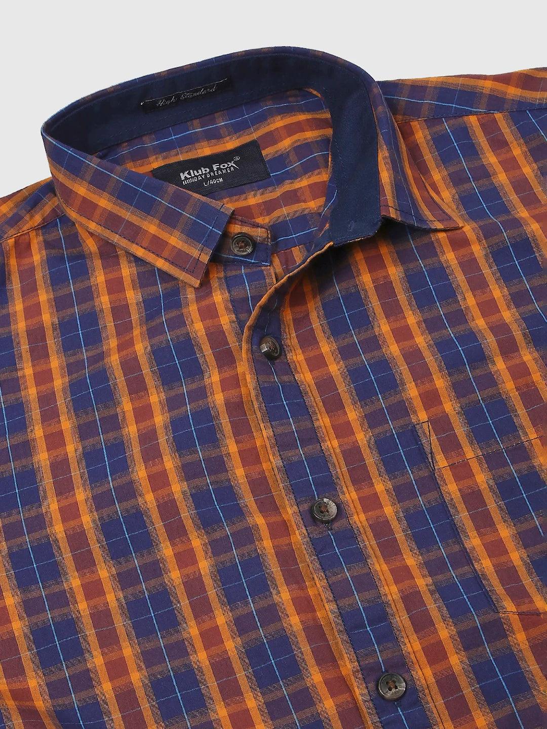 Maroon Checkered Shirt - Klub Fox