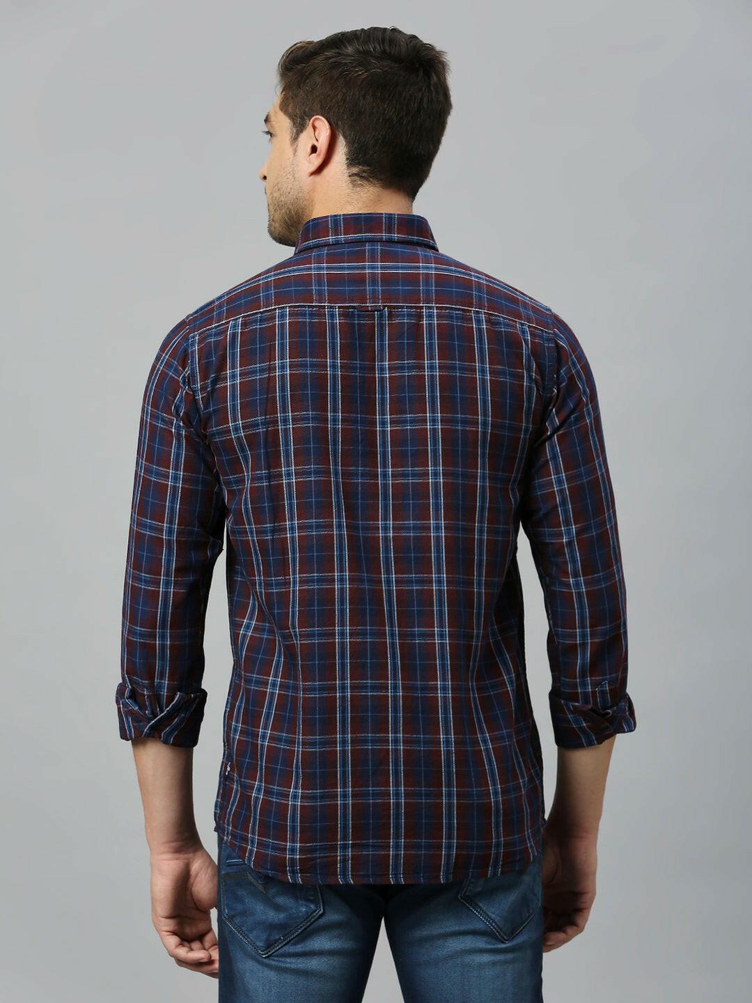 Maroon Checkered Shirt - Klub Fox