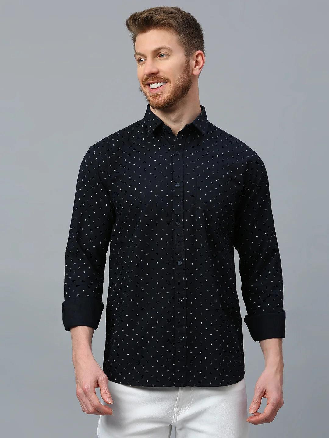 Navy Printed Shirt