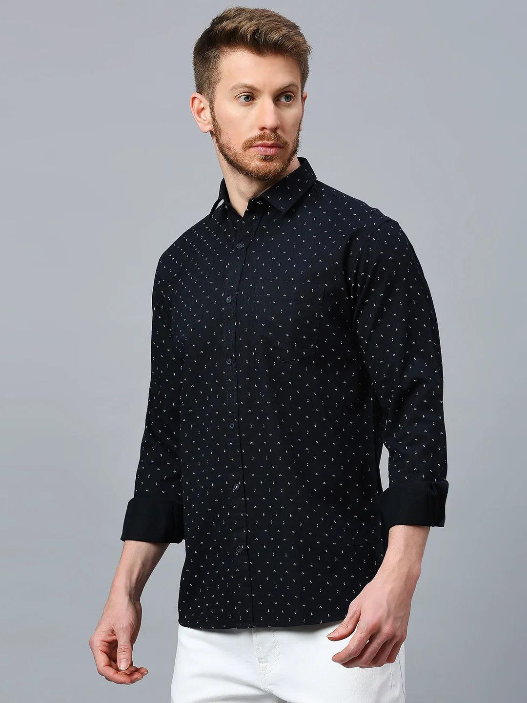 Navy Printed Shirt