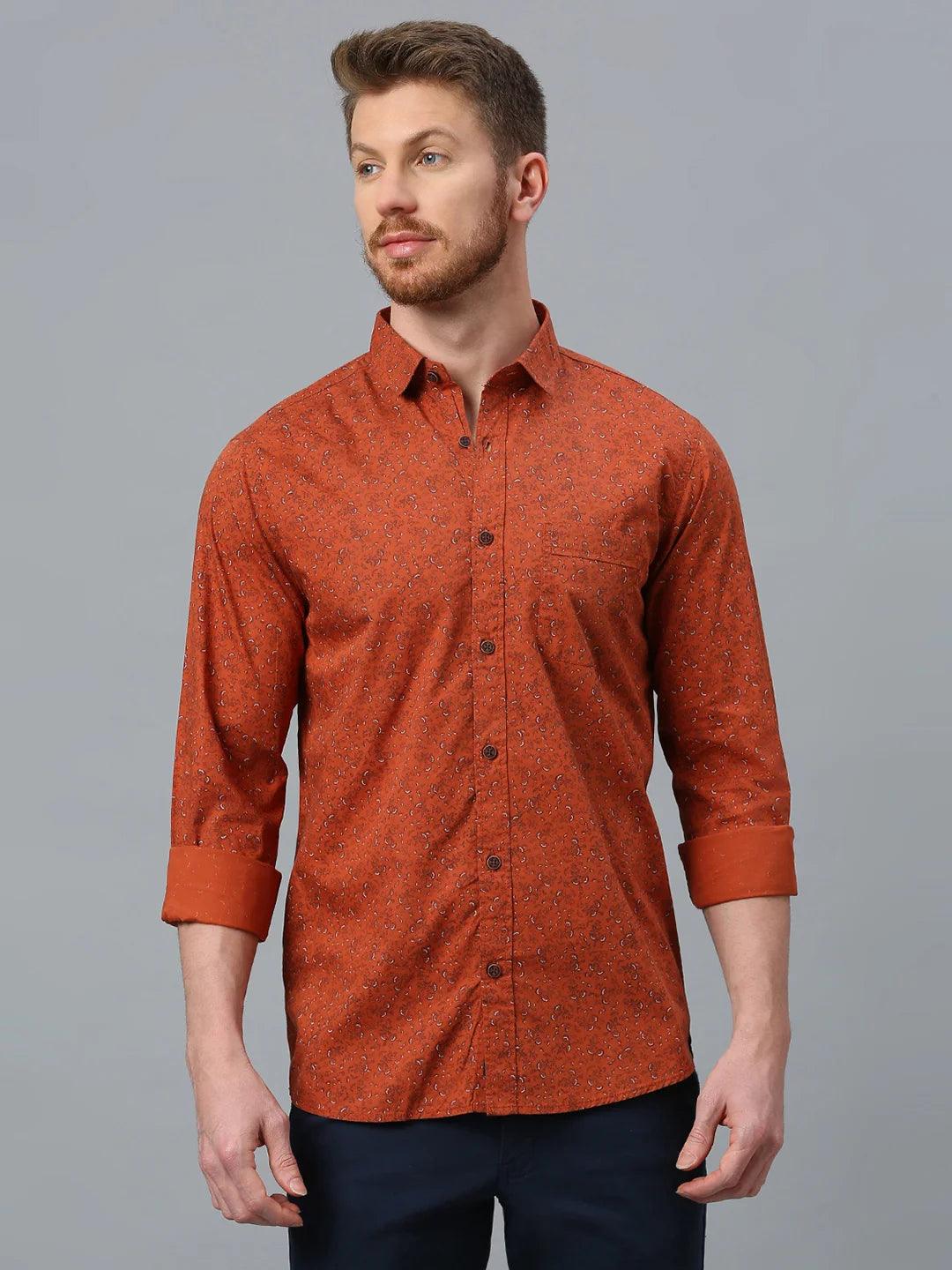 Maroon Printed Shirt - Klub Fox
