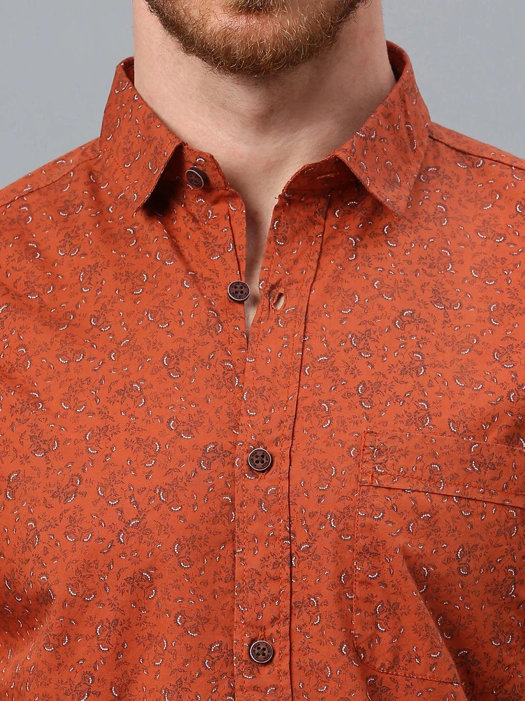 Maroon Printed Shirt - Klub Fox