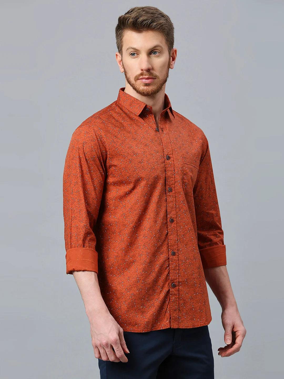 Maroon Printed Shirt - Klub Fox