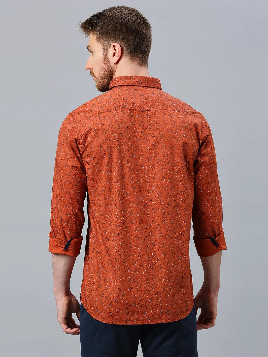 Maroon Printed Shirt - Klub Fox