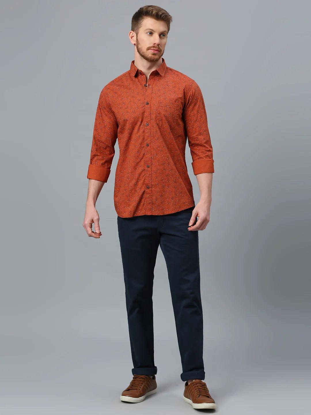 Maroon Printed Shirt - Klub Fox