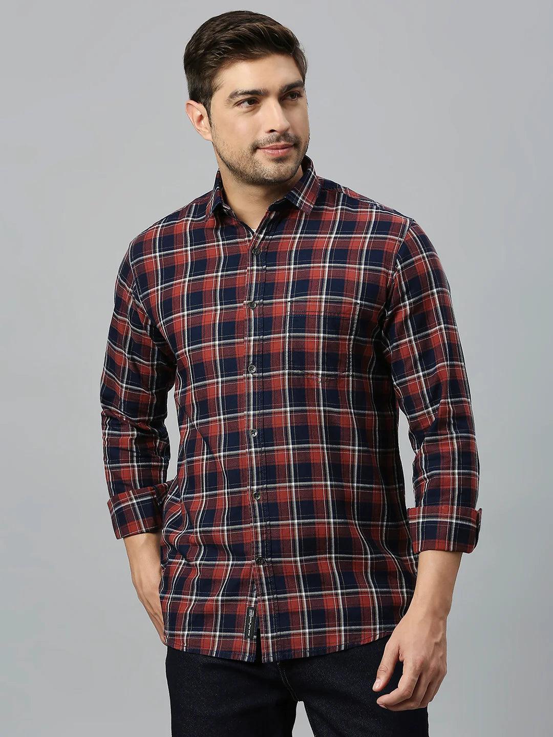 Maroon Checkered Shirt - Klub Fox