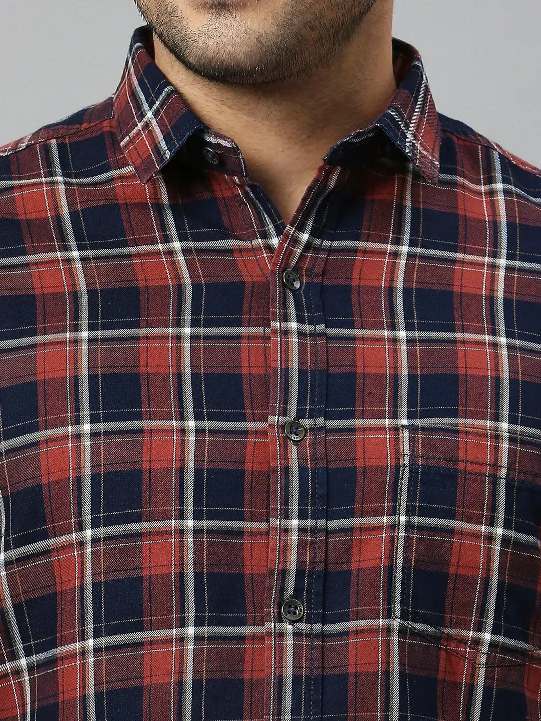 Maroon Checkered Shirt - Klub Fox
