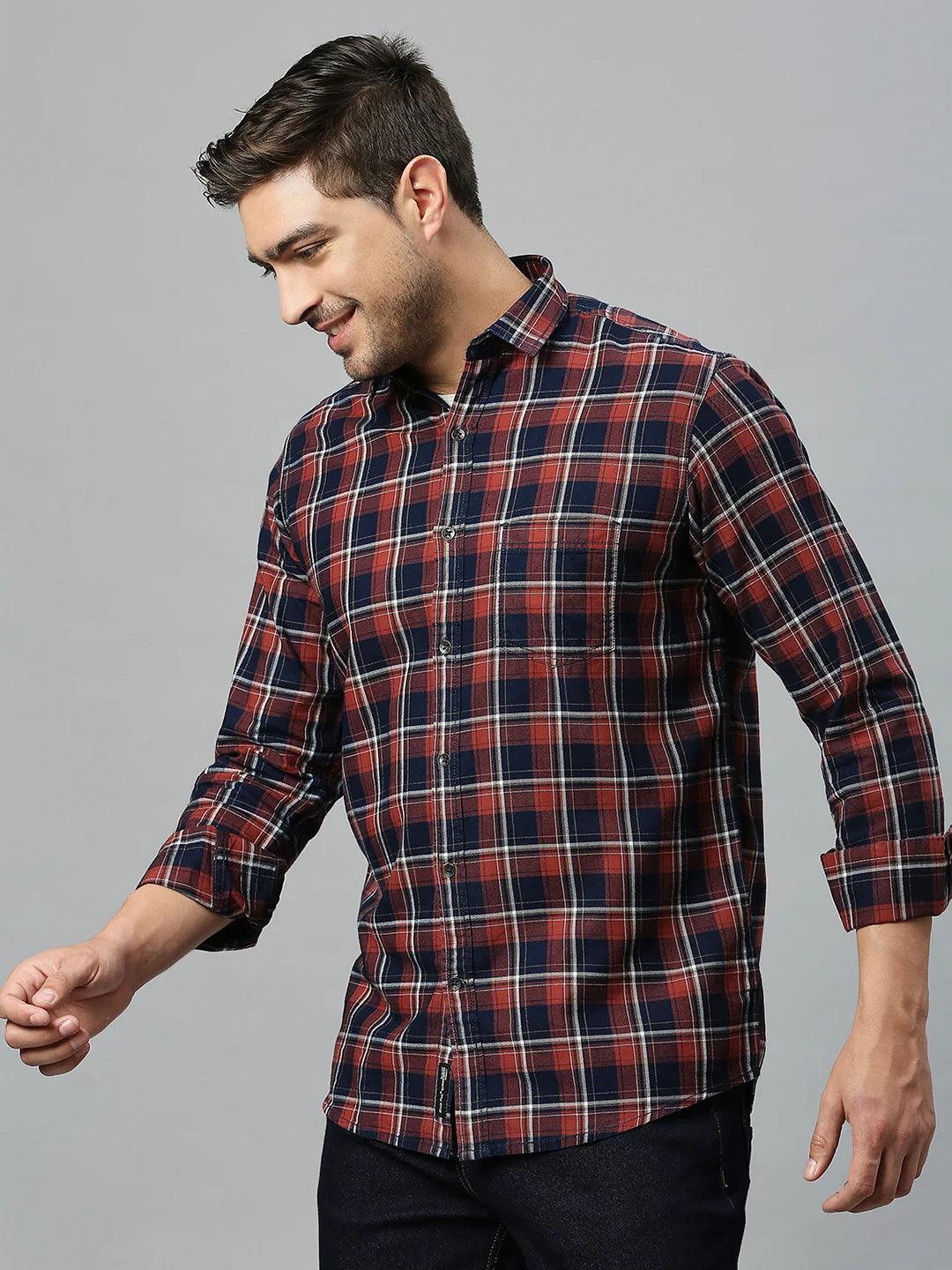Maroon Checkered Shirt - Klub Fox