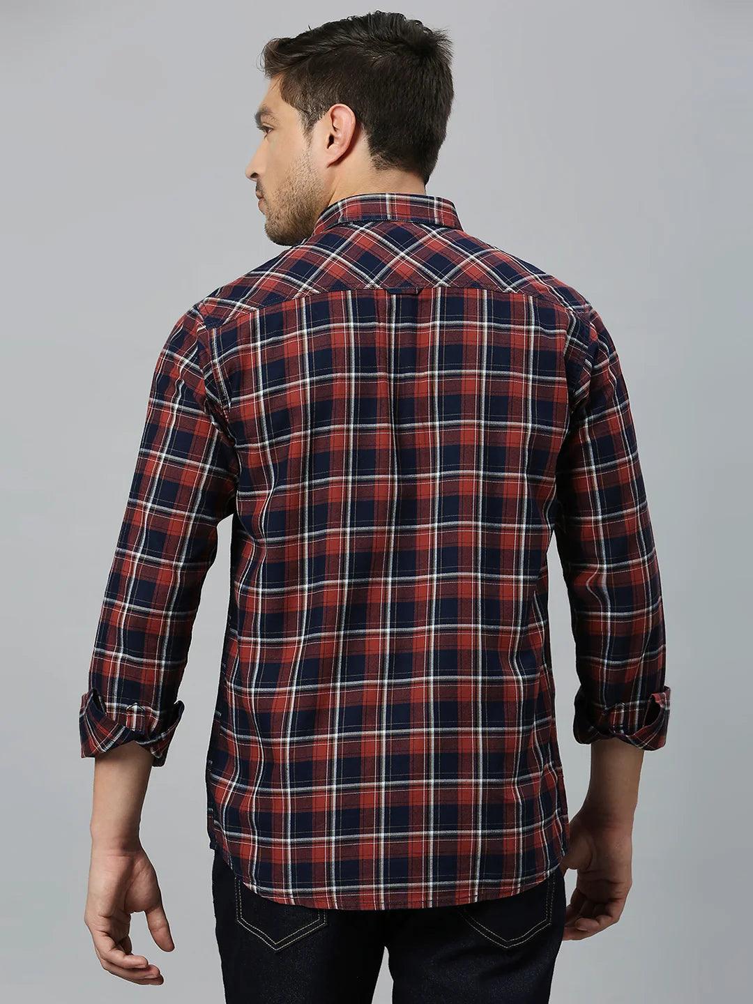 Maroon Checkered Shirt - Klub Fox