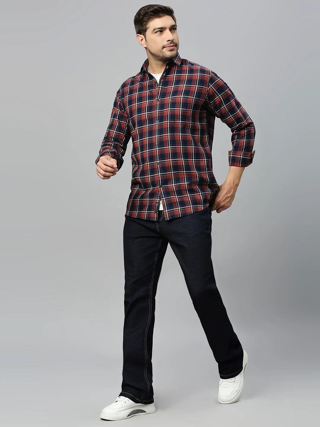 Maroon Checkered Shirt - Klub Fox