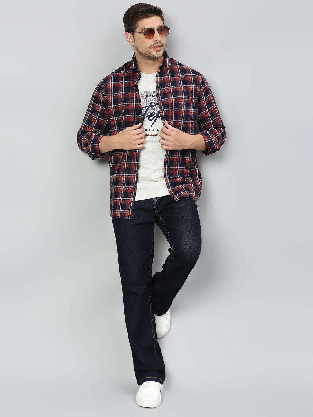 Maroon Checkered Shirt - Klub Fox