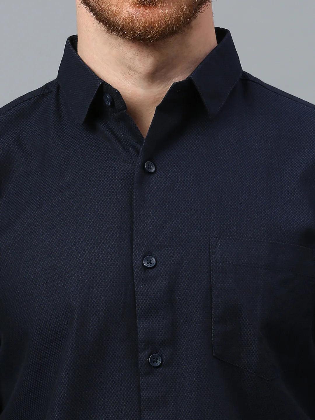 Navy Checkered Shirt - Klub Fox