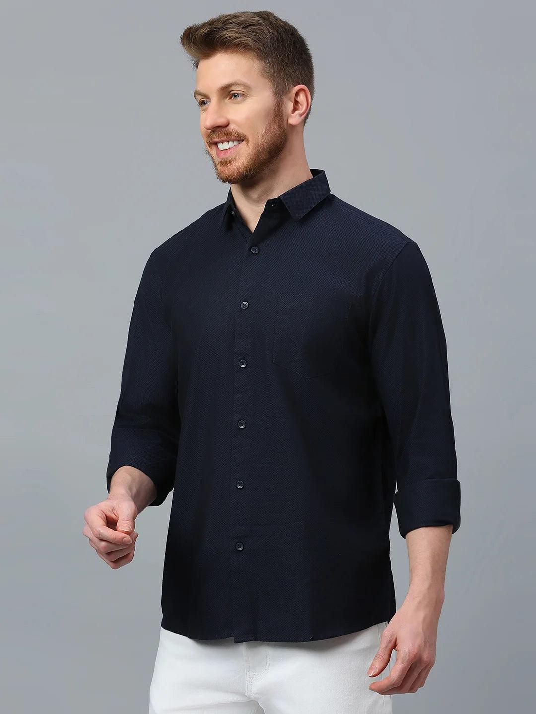 Navy Checkered Shirt - Klub Fox