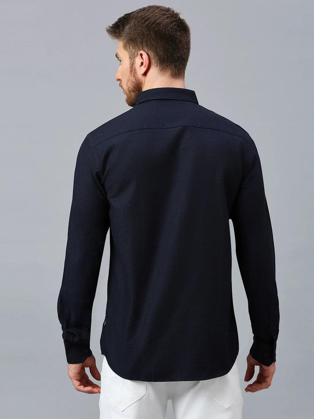 Navy Checkered Shirt - Klub Fox