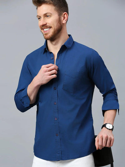 Blue Solid Shirt