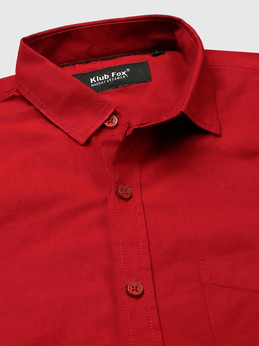 Red Solid Shirt